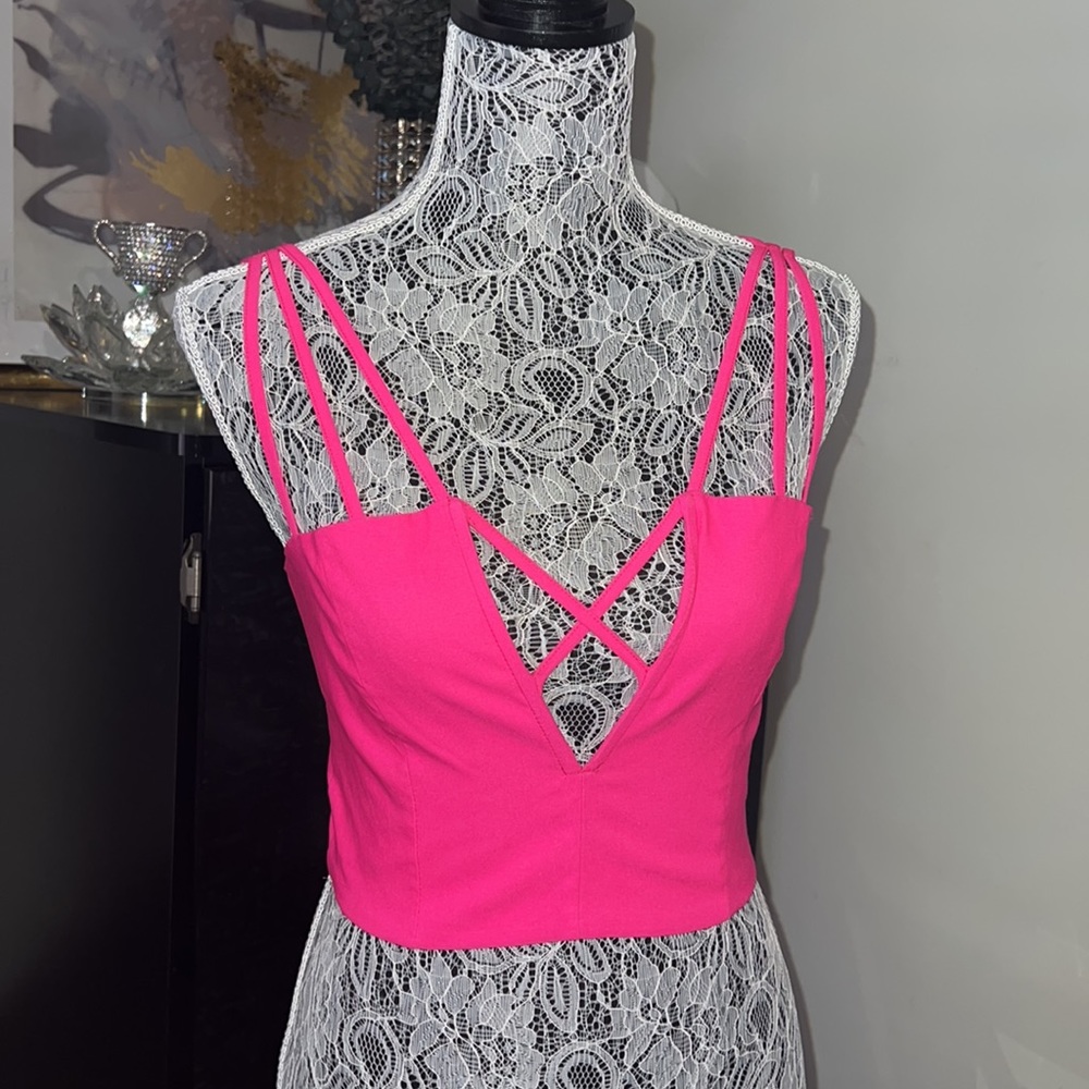 TOBI pink cropped top size medium - Picture 1 of 5